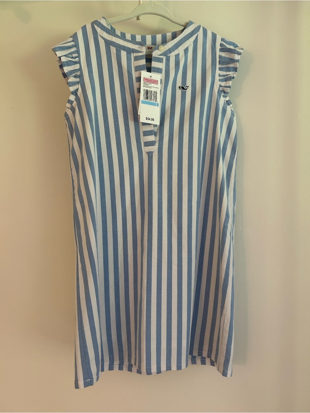 Vineyard Vines Blue & White Striped Sleeveless Shift Dress 5T NWT
